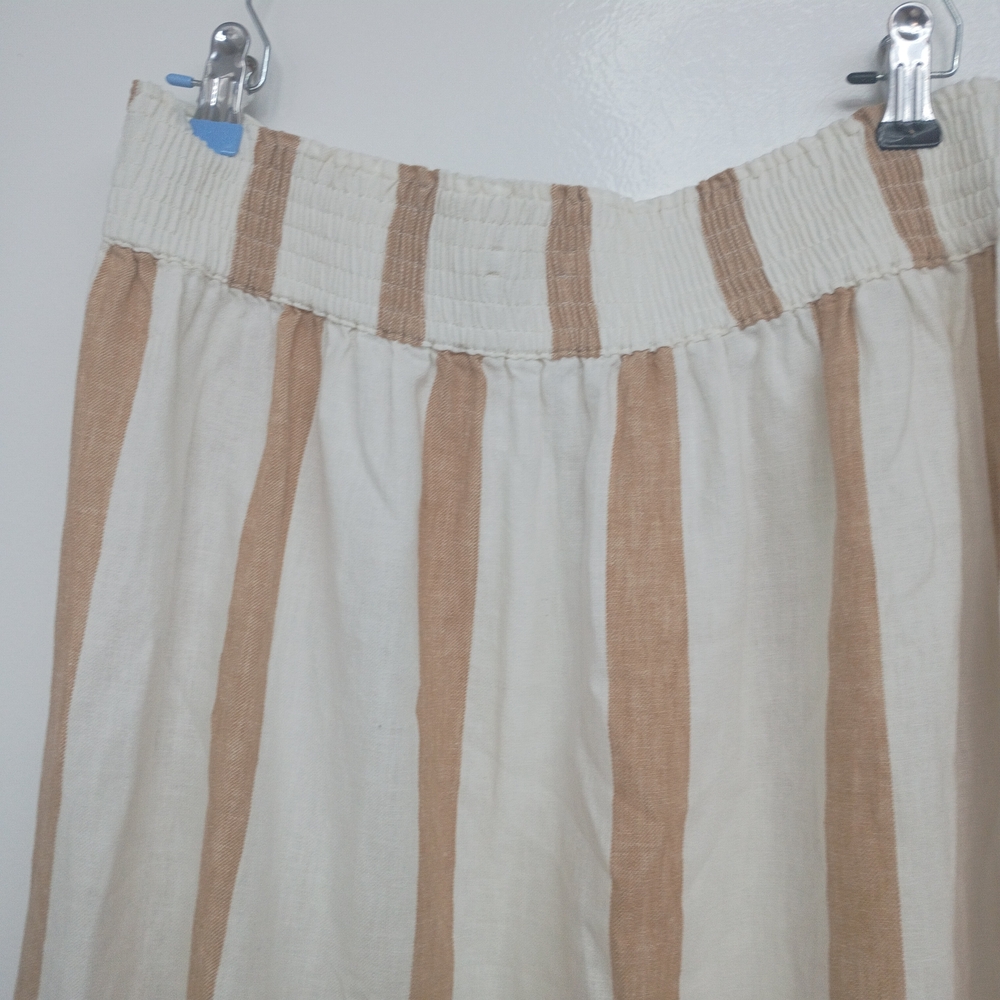Madewell Beige and White Striped A-Line Skirt - Picture 6 of 8